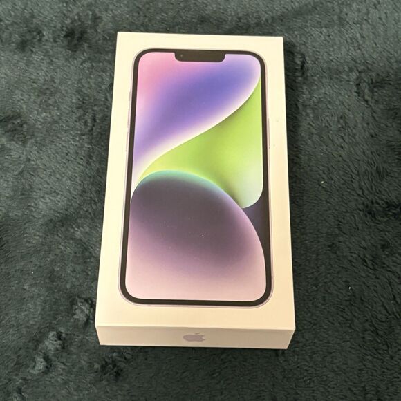 Apple iPhone 14 Purple 128gb BOX ONLY - Picture 1 of 5